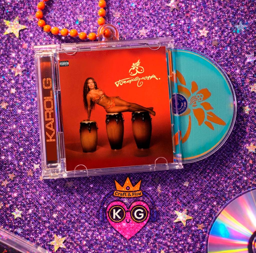 Karol G Mini CD Keychain with NFC, Bichota Fan Collectible, Discography Set Available