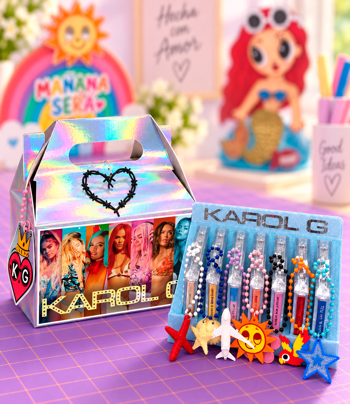 Karol G Complete Discography Mini CD Keychain Set (Regular & Deluxe Options) | Spotify NFC Collectible