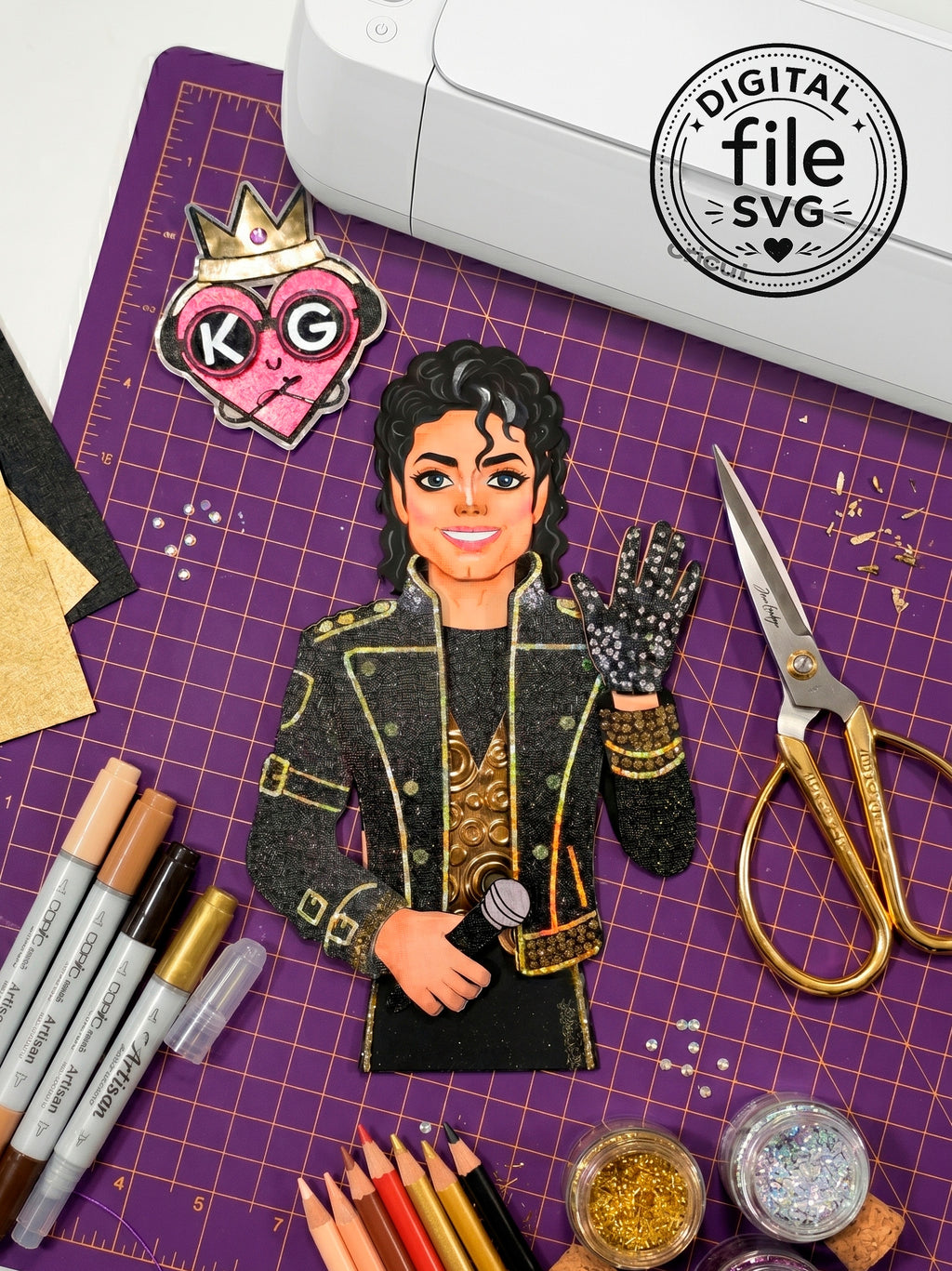 Michael Jackson Layered Ornament File – SVG