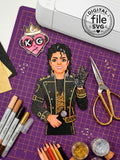 Michael Jackson Layered Ornament File – SVG