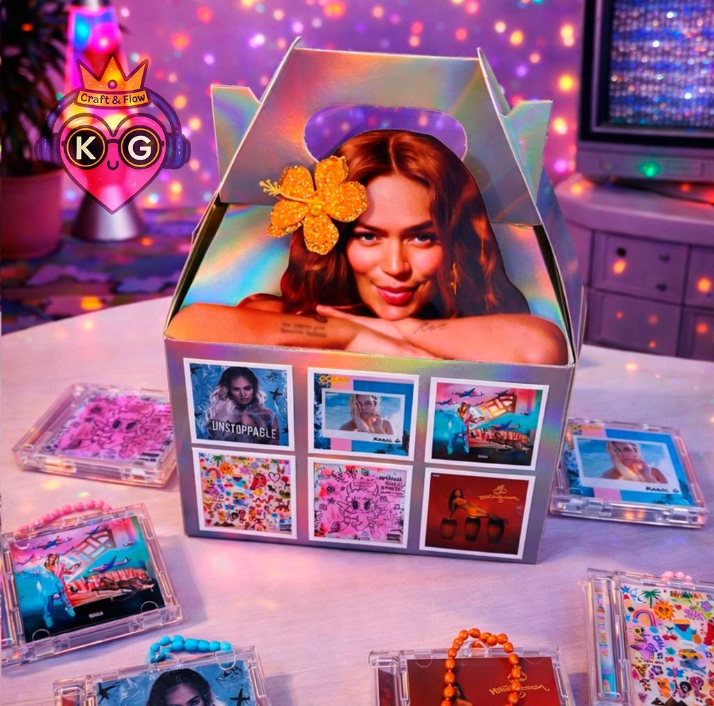 Karol G Mini CD Keychain with NFC, Bichota Fan Collectible, Discography Set Available